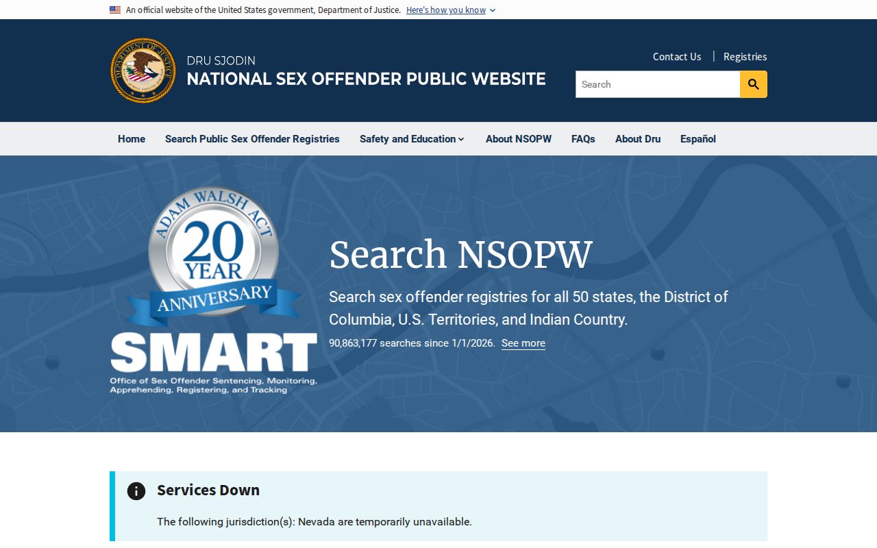 Elk County sex offender check with the national NSOPW search